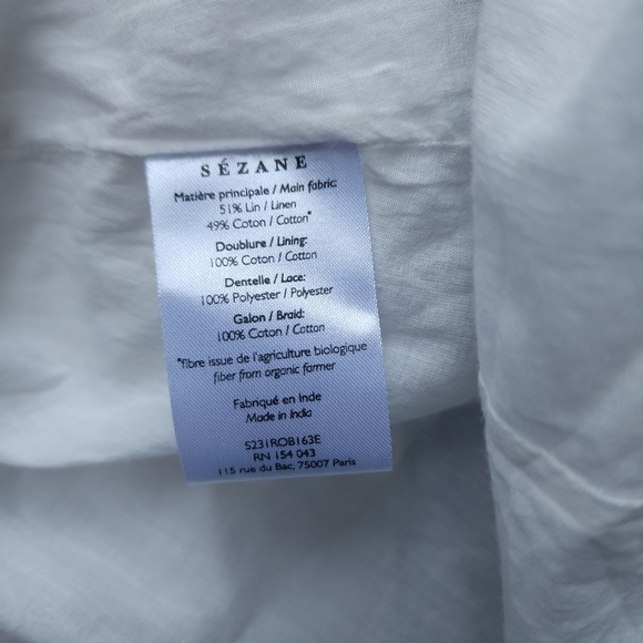 Sezane Ursula Crochet Midi Dress In Ecru - Picture 9 of 12